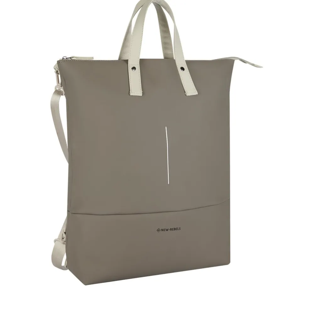 New Rebels Matteo Millburn Taupe 18L Rucksack Shopper Wasserabweisend Laptop 15.6"