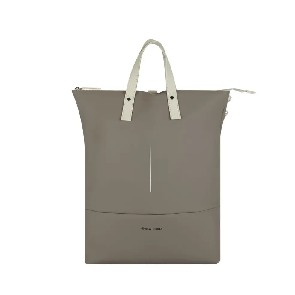 New Rebels Matteo Millburn Taupe 18L Rucksack Shopper Wasserabweisend Laptop 15.6"
