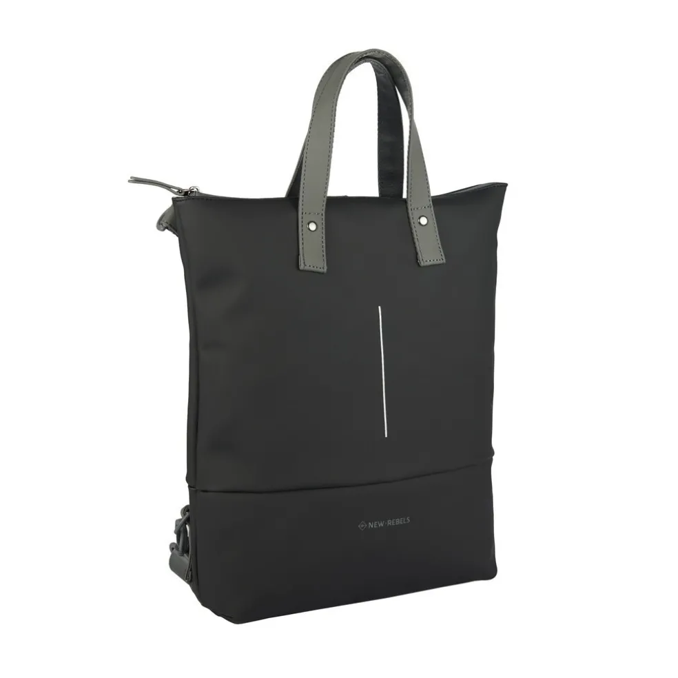New Rebels Matteo Trenton Schwarz 18L Rucksack Shopper Wasserabweisend
