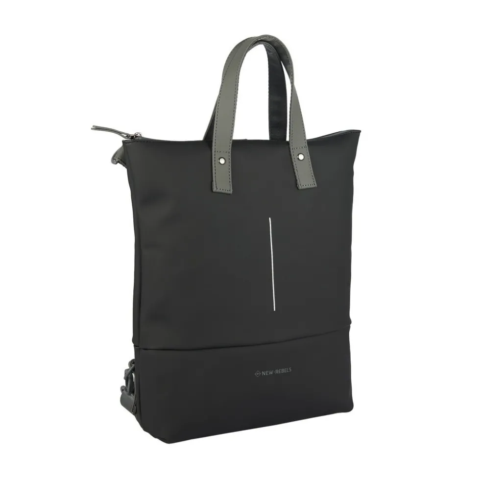 New Rebels Matteo Trenton Schwarz 18L Rucksack Shopper Wasserabweisend