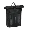 New Rebels New York Droplets Rolltop Rucksack Schwartz  – Wasserabweisend – 21 Liter – Laptopfach