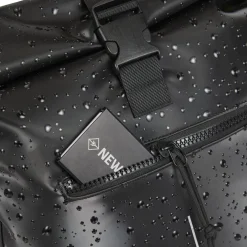 New Rebels New York Droplets Rolltop Rucksack Schwartz – Wasserabweisend – 21 Liter – Laptopfach