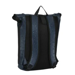 New Rebels New York Droplets Rolltop Rucksack Marineblau Wasserabweisend  21 Liter Laptopfach