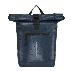 New Rebels New York Droplets Rolltop Rucksack Marineblau Wasserabweisend 21 Liter Laptopfach