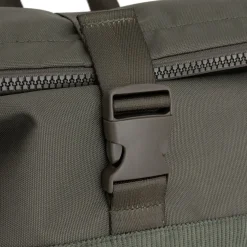 New Rebels New York Ribbi Rolltop Rucksack 17-21 l Schulranzen & Arbeitstasche Rippstoff-Laptop-Rucksack 15,6 Zoll Salbeigrün