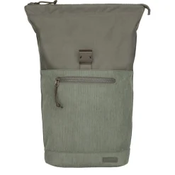 New Rebels New York Ribbi Rolltop Rucksack 17-21 l Schulranzen & Arbeitstasche Rippstoff-Laptop-Rucksack 15,6 Zoll Salbeigrün