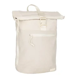 New Rebels New York Ribbi Rolltop Rucksack 17-21 l Schultasche & Arbeitstasche Rippstoff-Laptop-Rucksack 15,6 Zoll Beige