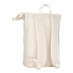 New Rebels New York Ribbi Rolltop Rucksack 17-21 l Schultasche & Arbeitstasche Rippstoff-Laptop-Rucksack 15,6 Zoll Beige
