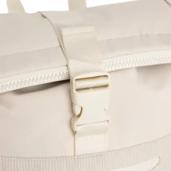 New Rebels New York Ribbi Rolltop Rucksack 17-21 l Schultasche & Arbeitstasche Rippstoff-Laptop-Rucksack 15,6 Zoll Beige