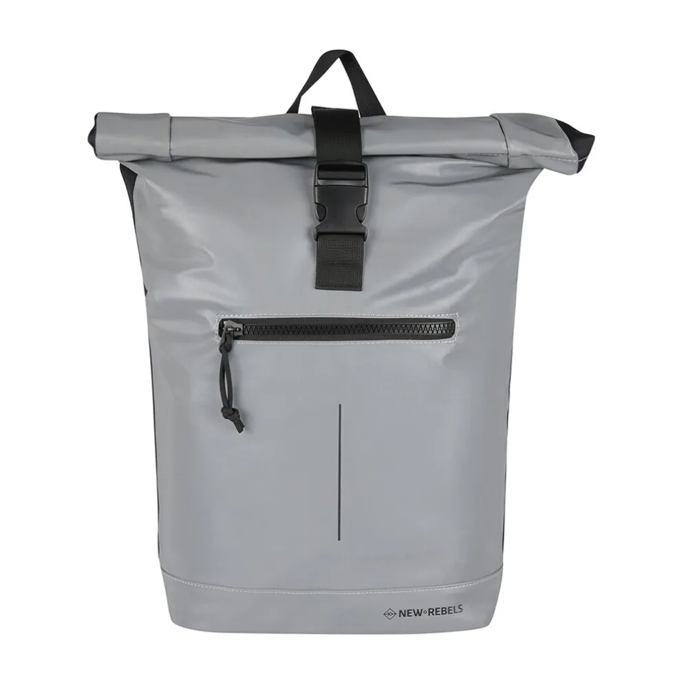 New Rebels Reflect New York Silber 21L Rolltop Rucksack Wasserabweisend Laptop 15.6"