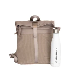 New Rebels Ribbi Los Angeles Rolltop Rucksack Mini Taupe – 13 l