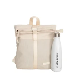 New Rebels Ribbi Los Angeles Rolltop Rucksack Mini Beige – 13 l