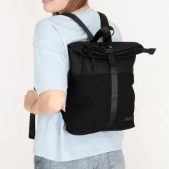 New Rebels Ribbi Los Angeles Rolltop Rucksack Mini Schwarz – 13 l