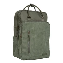 New Rebels Ribbi Milwaukee – Laptoptasche Schultasche Arbeitstasche 15,6 Zoll Laptopfach Rucksack Rib Fabric 18L Sage Green