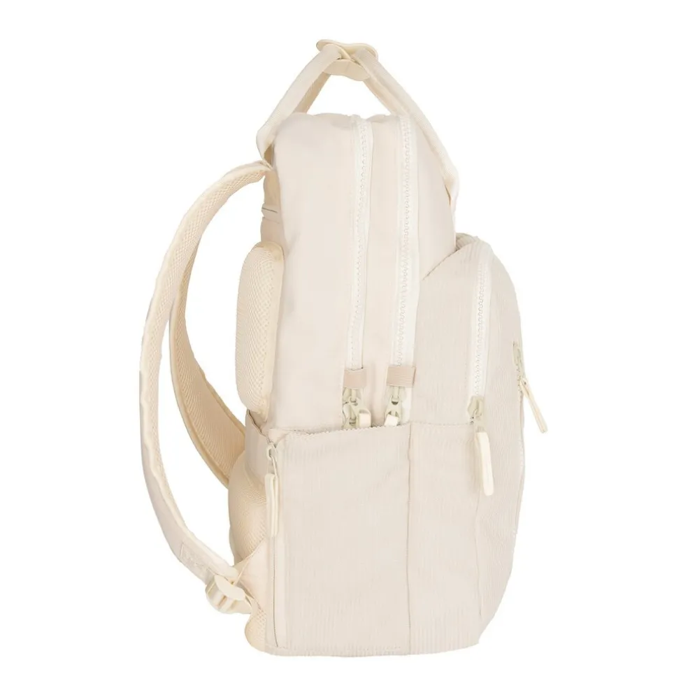 New Rebels Ribbi Milwaukee – Laptoptas Schooltas Werktas 15.6 inch Laptopvak Rugzak Rib Fabric 18L Beige