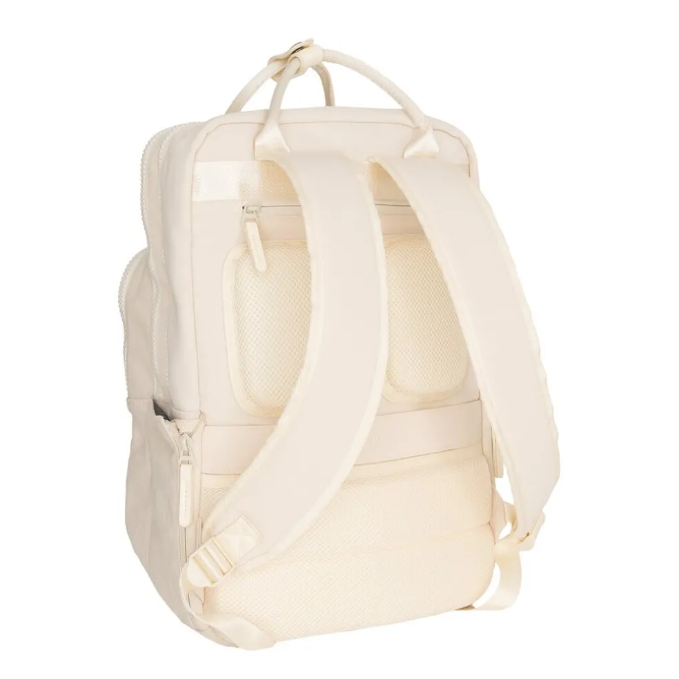 New Rebels Ribbi Milwaukee – Laptoptas Schooltas Werktas 15.6 inch Laptopvak Rugzak Rib Fabric 18L Beige