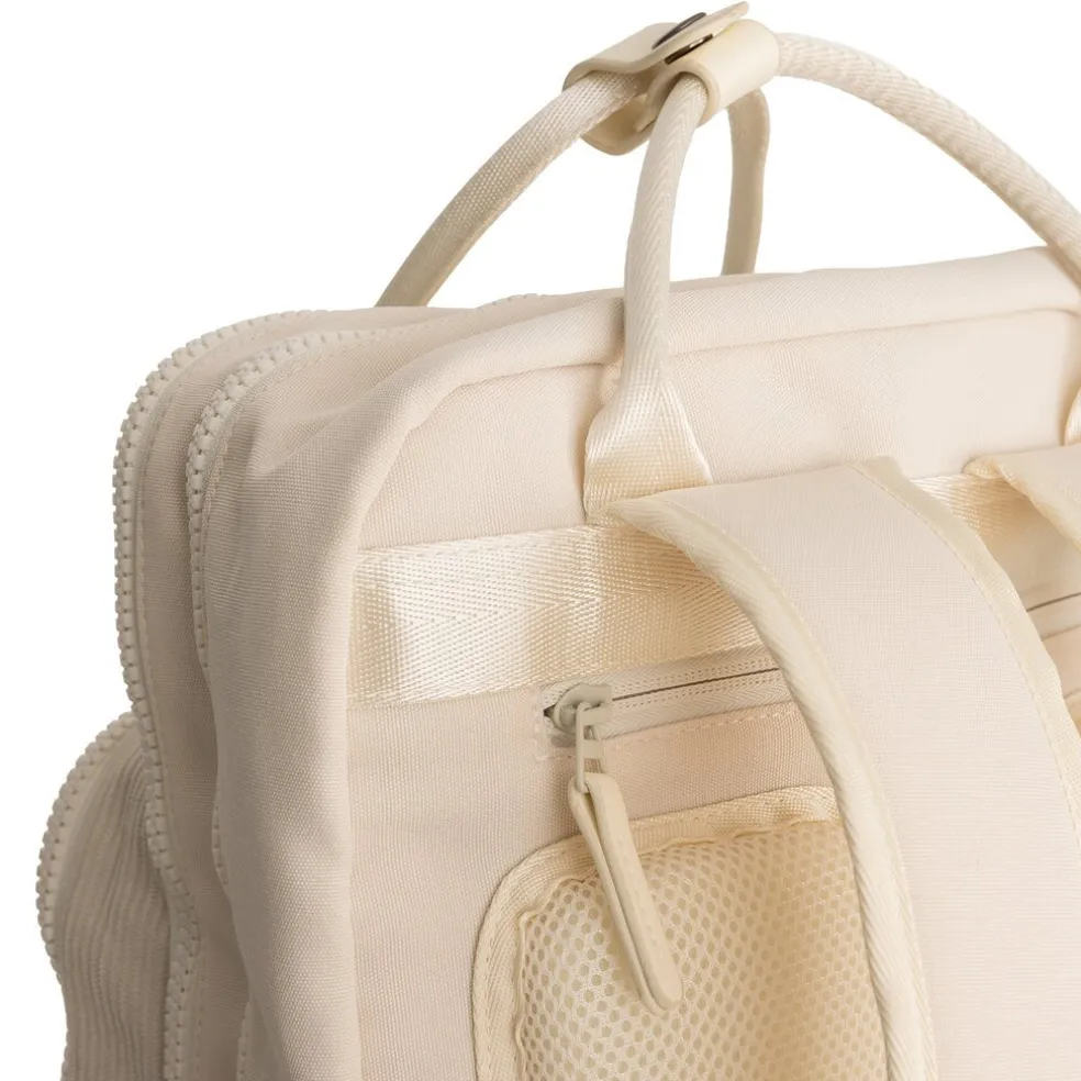 New Rebels Ribbi Milwaukee – Laptoptas Schooltas Werktas 15.6 inch Laptopvak Rugzak Rib Fabric 18L Beige