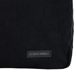 New Rebels Ribbi Milwaukee – Laptoptasche Schulrucksack Arbeitstasche 15,6 Zoll Laptopfach Rippstoff 18L Schwarz