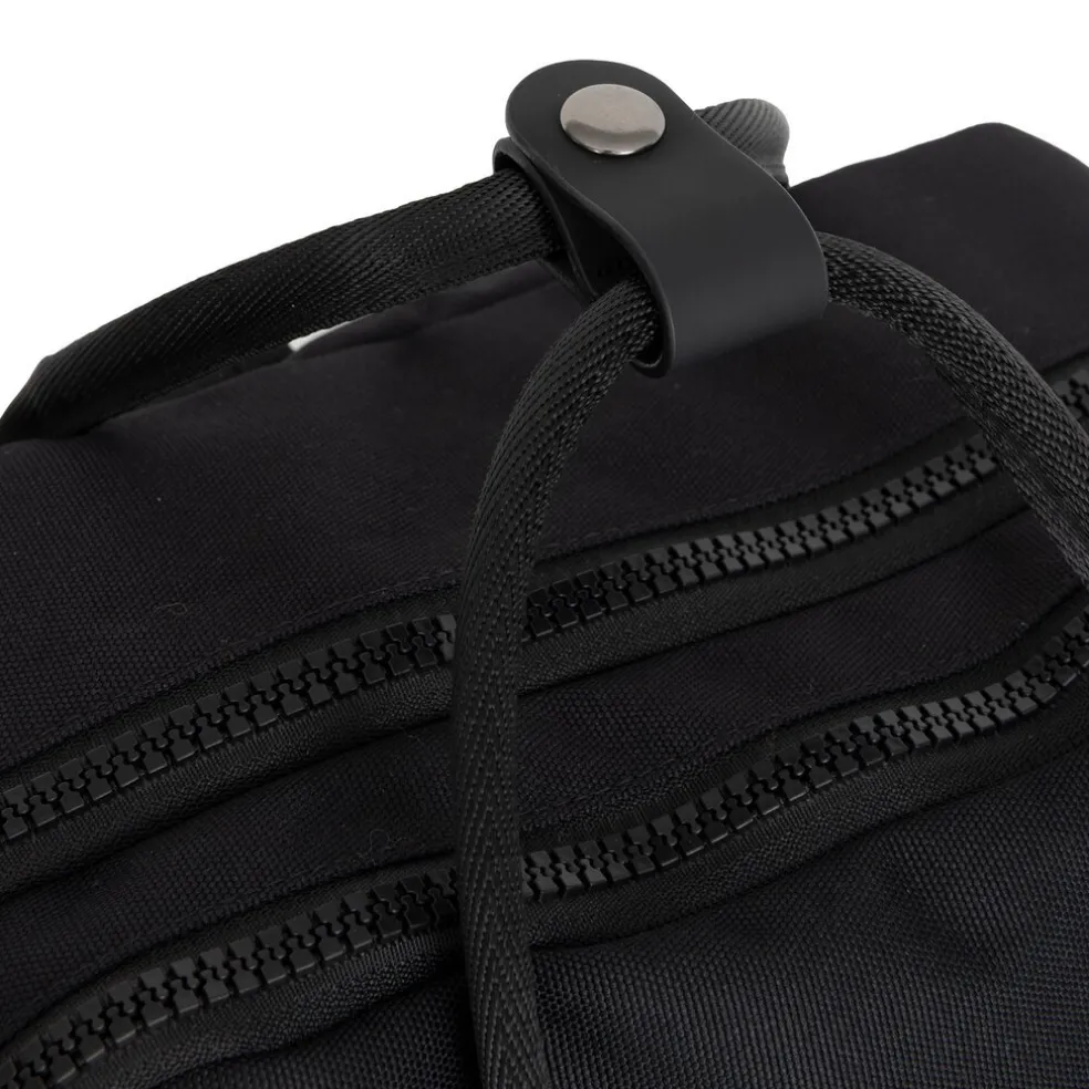 New Rebels Ribbi Milwaukee – Laptoptasche Schulrucksack Arbeitstasche 15,6 Zoll Laptopfach Rippstoff 18L Schwarz