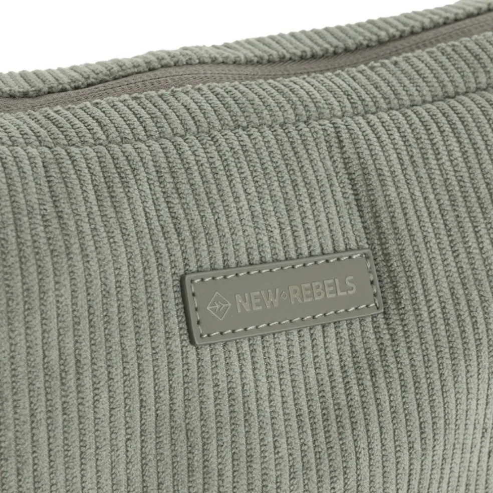 New Rebels Ribbi Rose Umhängetasche 6,1 l Rippstoff Polyester – Bequeme Crossbody-Tasche für den Alltag – Salbeigrün