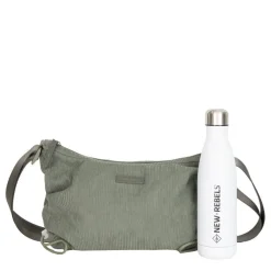 New Rebels Ribbi Rose Umhängetasche 6,1 l Rippstoff Polyester – Bequeme Crossbody-Tasche für den Alltag – Salbeigrün