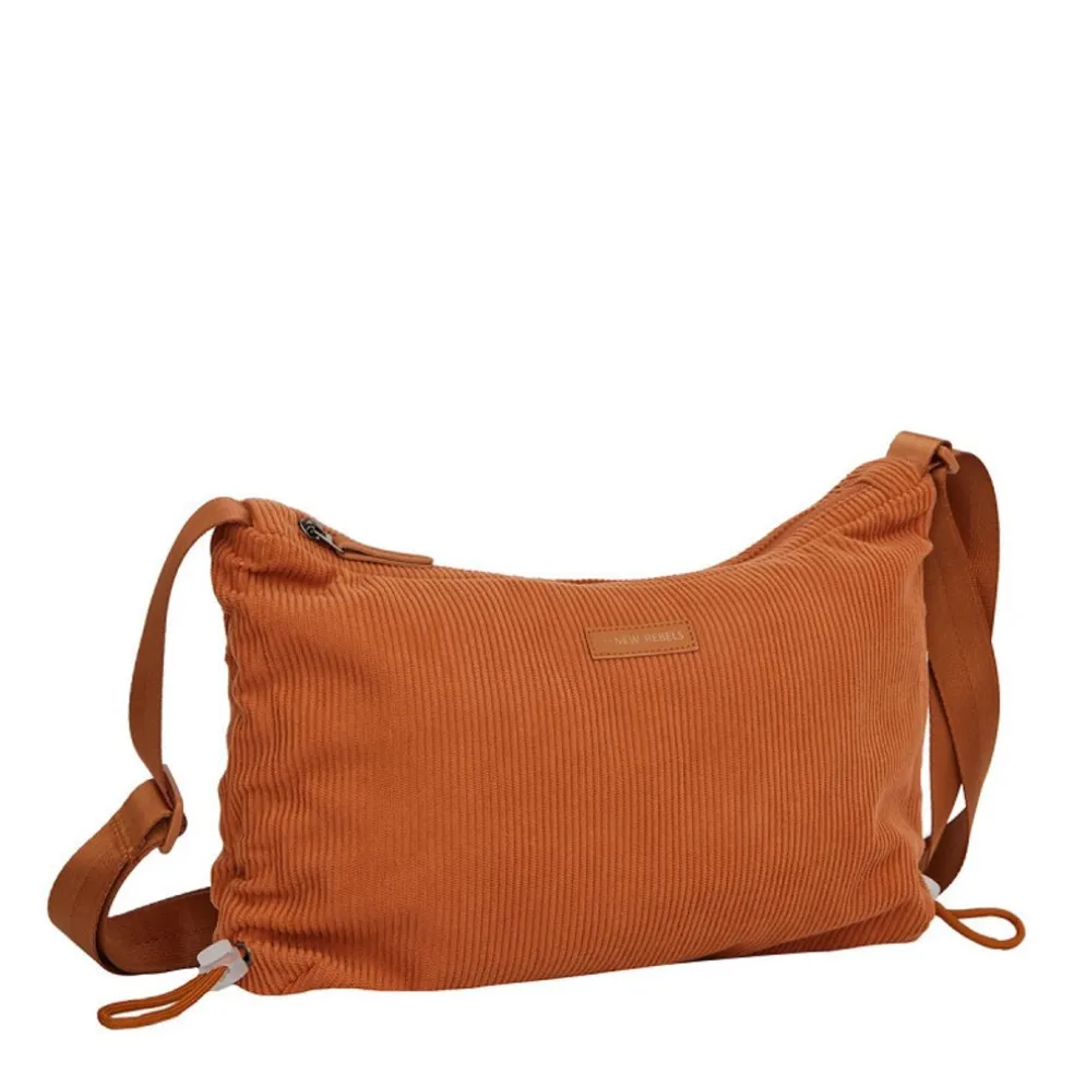 New Rebels Ribbi Rose Umhängetasche 6,1 l Rippstoff Polyester – Bequeme Crossbody-Tasche für den Alltag – Coffee Brown