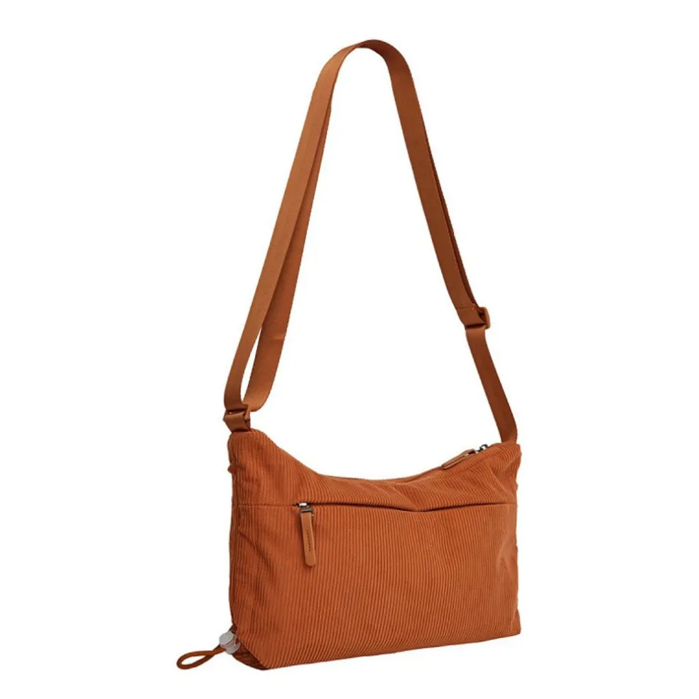 New Rebels Ribbi Rose Umhängetasche 6,1 l Rippstoff Polyester – Bequeme Crossbody-Tasche für den Alltag – Coffee Brown