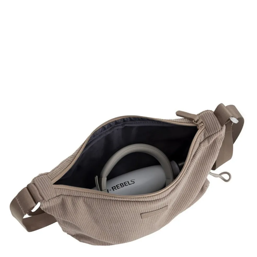 New Rebels Ribbi Rose Umhängetasche 6,1 l Rippstoff Polyester – Bequeme Crossbody-Tasche für den Alltag – Taupe