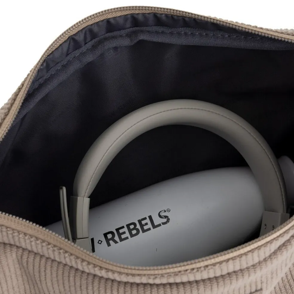 New Rebels Ribbi Rose Umhängetasche 6,1 l Rippstoff Polyester – Bequeme Crossbody-Tasche für den Alltag – Taupe