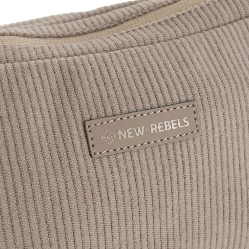 New Rebels Ribbi Rose Umhängetasche 6,1 l Rippstoff Polyester – Bequeme Crossbody-Tasche für den Alltag – Taupe