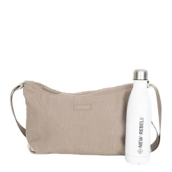 New Rebels Ribbi Rose Umhängetasche 6,1 l Rippstoff Polyester – Bequeme Crossbody-Tasche für den Alltag – Taupe