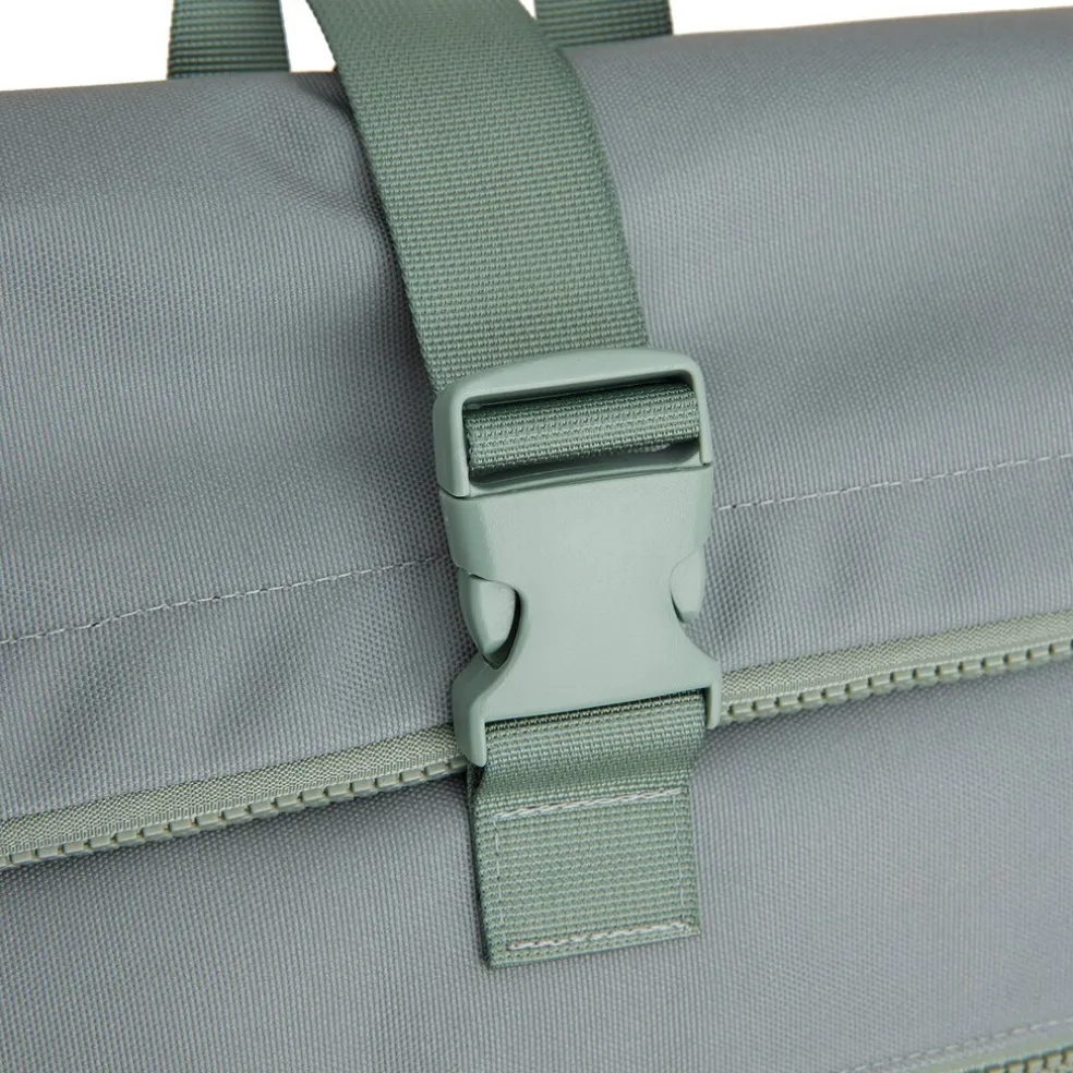 New Rebels Valor New York salie grün 21L Rucksack Rolltop Wasserabweisend Laptop 15,6 Zoll