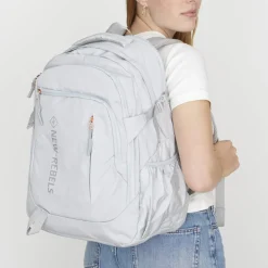 New Rebels Vince Baldwin Hellgrau 33L Rucksack Wasserabweisend Laptop 15.6
