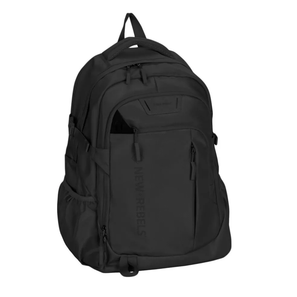 New Rebels Vince Baldwin Schwarz 33L Rucksack Wasserabweisend Laptop 15.6"
