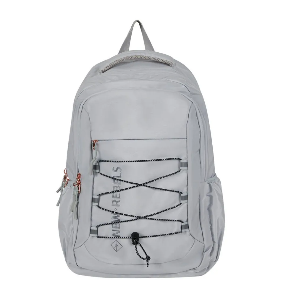 New Rebels Vince Leander Hellgrau 27L Rucksack Wasserabweisend Laptop 14"