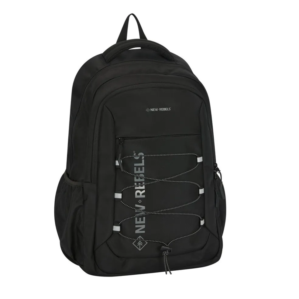 New Rebels Vince Leander Schwarz 27L Rucksack Wasserabweisend Laptop 14"
