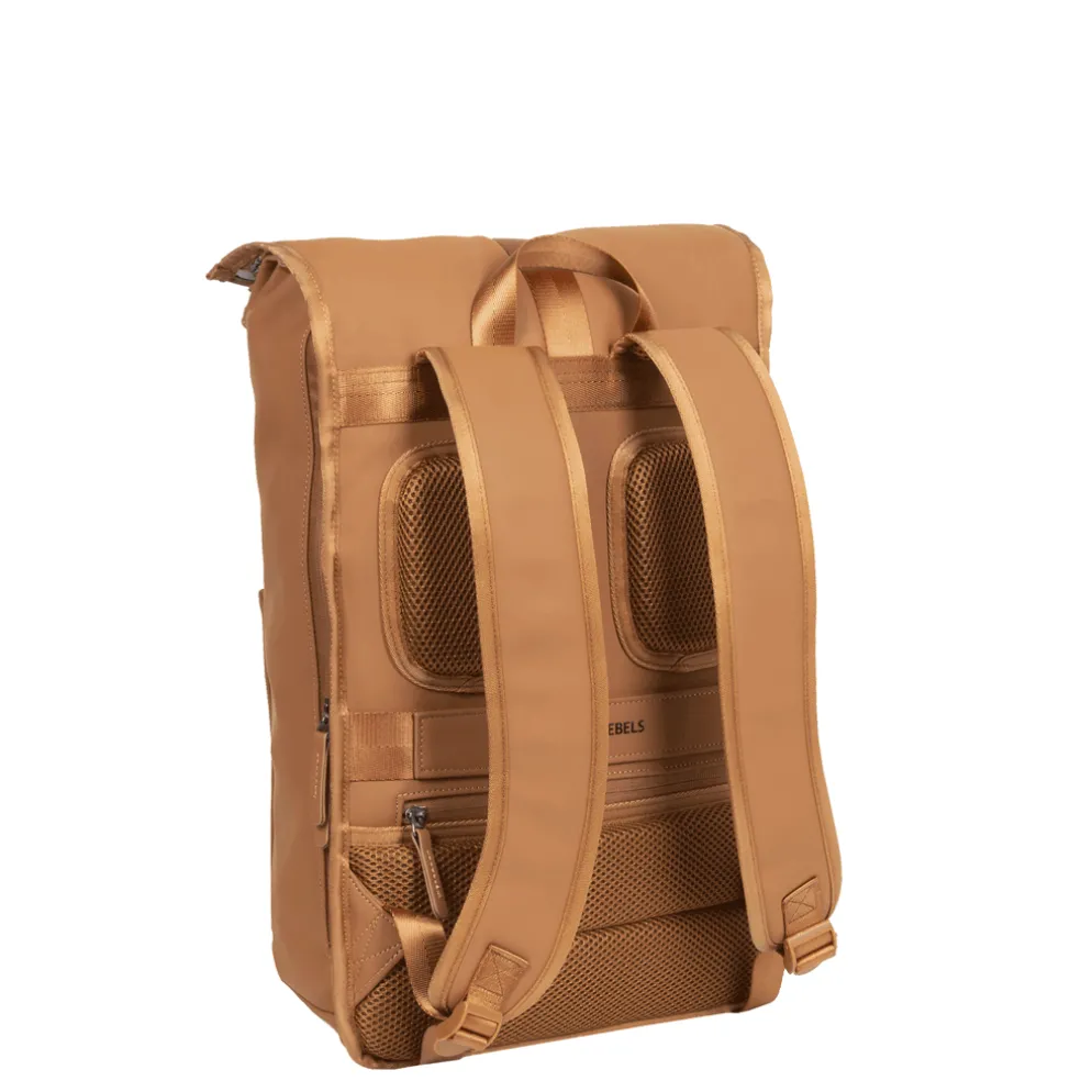 New Rebels William Baltimore Cognac 13L Rolltop Rucksack Wasserabweisend Laptop 14"