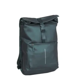 New Rebels William Baltimore Metallic Grün 13L Rolltop Rucksack Wasserabweisend Laptop 14"