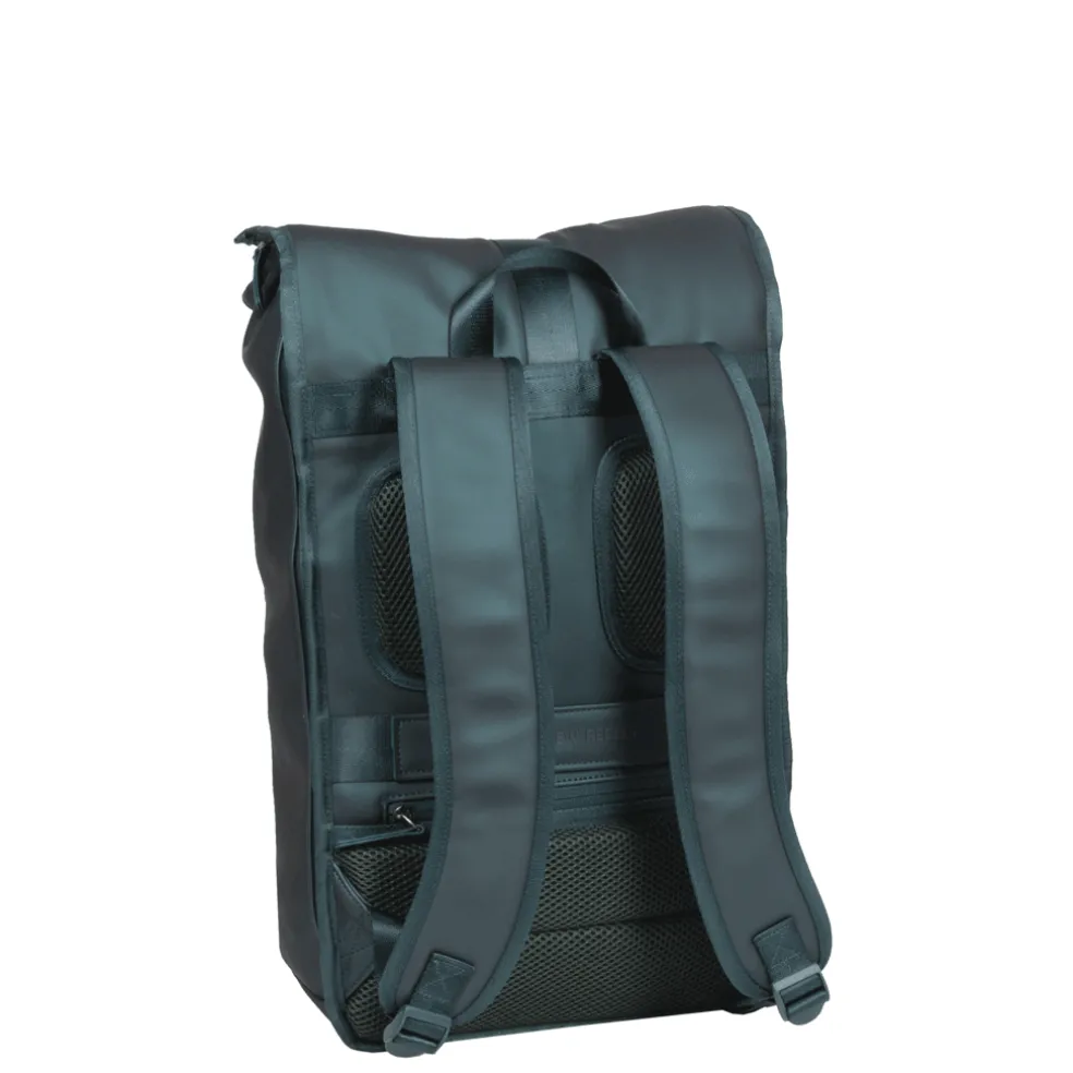 New Rebels William Baltimore Metallic Grün 13L Rolltop Rucksack Wasserabweisend Laptop 14"