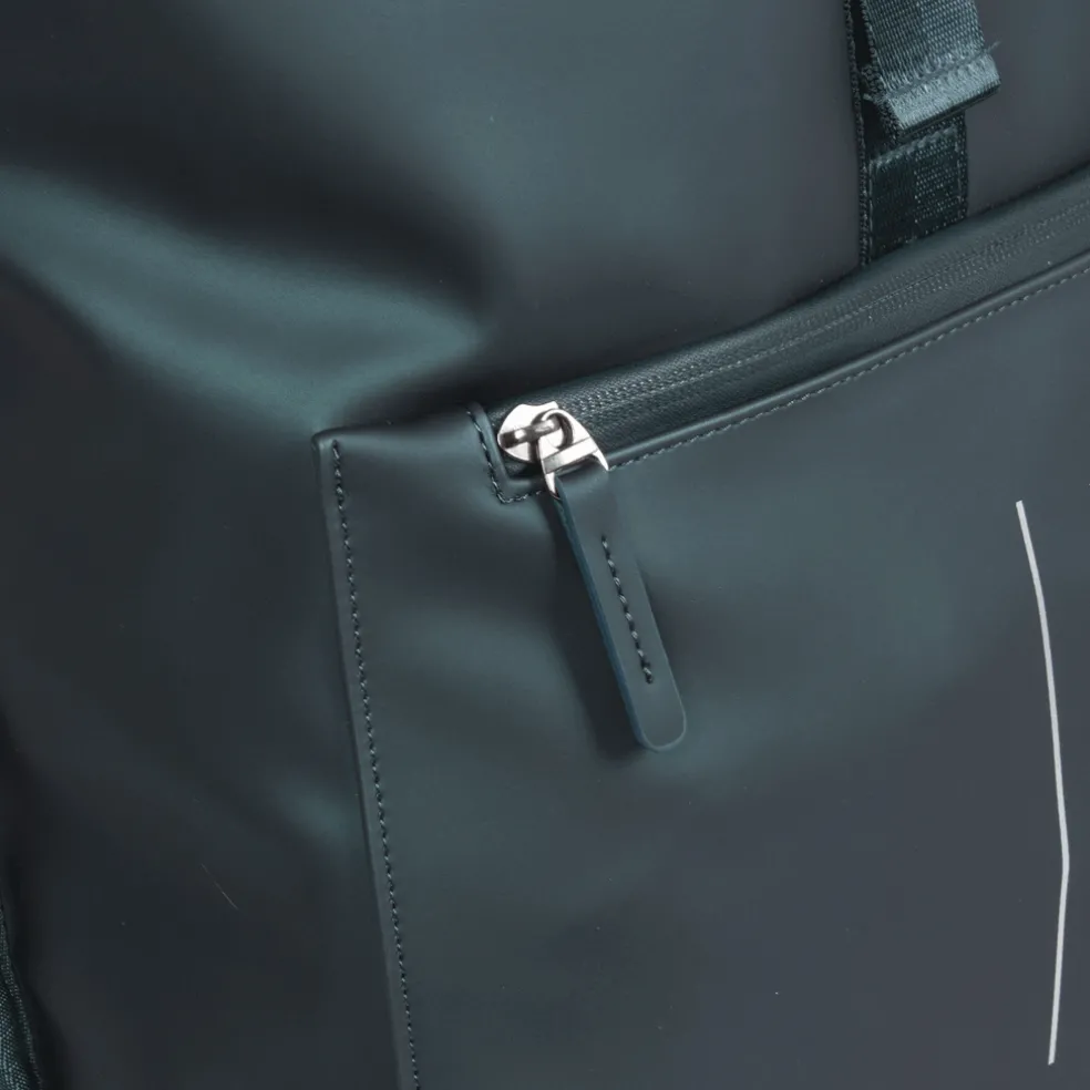 New Rebels William Baltimore Metallic Grün 13L Rolltop Rucksack Wasserabweisend Laptop 14"