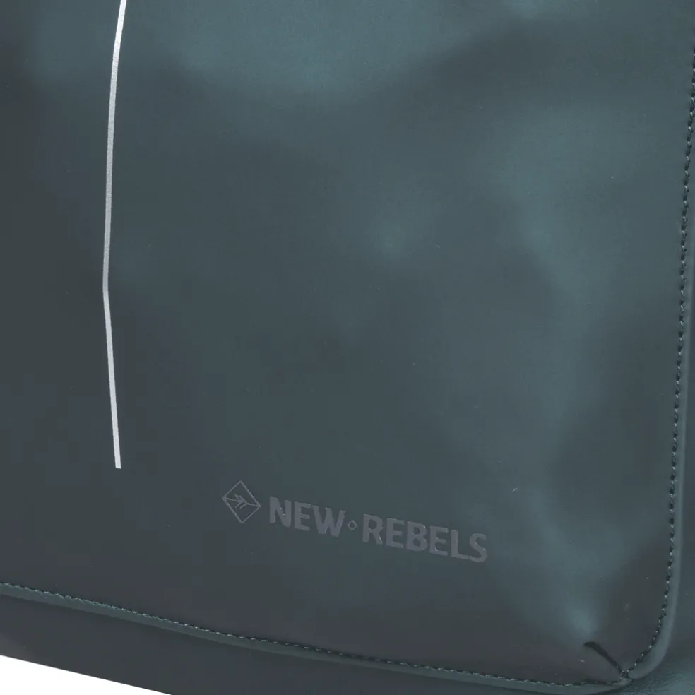 New Rebels William Baltimore Metallic Grün 13L Rolltop Rucksack Wasserabweisend Laptop 14"