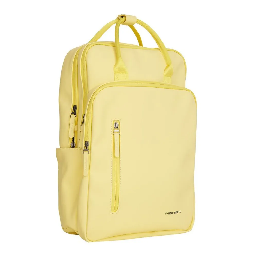 New Rebels William Milwaukee Beige 18L Rucksack Wasserabweisend Laptop 15.6" Butter Yellow