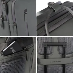 New Rebels William Milwaukee Anthrazit 18L Rucksack Wasserabweisend Laptop 15.6