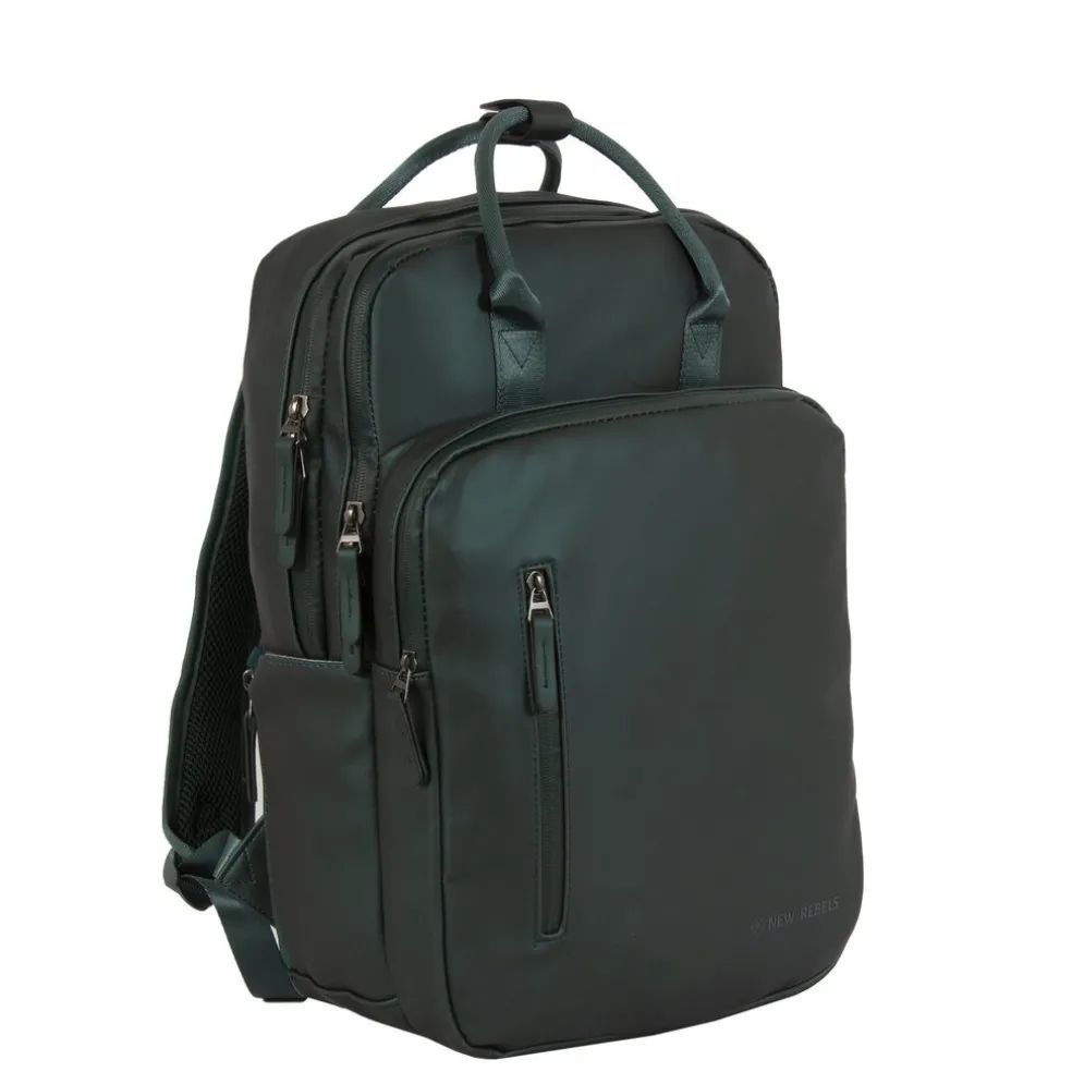 New Rebels William Milwaukee Metallic Grün 18L Rucksack Wasserabweisend Laptop 15.6"
