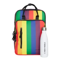 New Rebels William Milwaukee Regenbogen 18L Rucksack Wasserabweisend Laptop 15.6