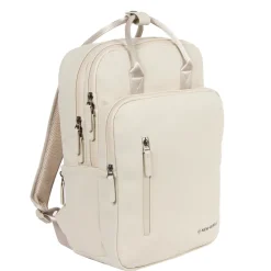 New Rebels William Milwaukee 18 L Laptop-Rucksack – Wasserabweisendes PU für 15,6″ Laptop – Beige