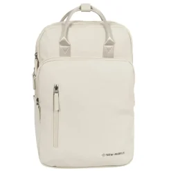 New Rebels William Milwaukee 18 L Laptop-Rucksack – Wasserabweisendes PU für 15,6″ Laptop – Beige