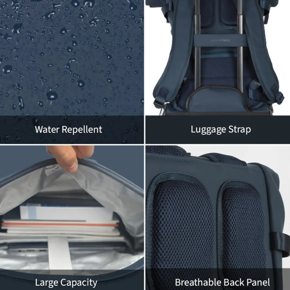 New Rebels William Riverside Marineblau 19L Rucksack Wasserabweisend Laptop15.6"