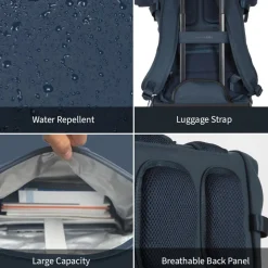 New Rebels William Riverside Anthrazit 19L Rucksack Wasserabweisend Laptop15.6