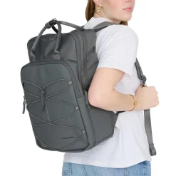 Trondheim Rucksack – Laptop Rucksack 15,6 Zoll – Schulrucksack & Arbeitstasche – Wasserabweisend – 18L – Nylon/PU – Anthrazit